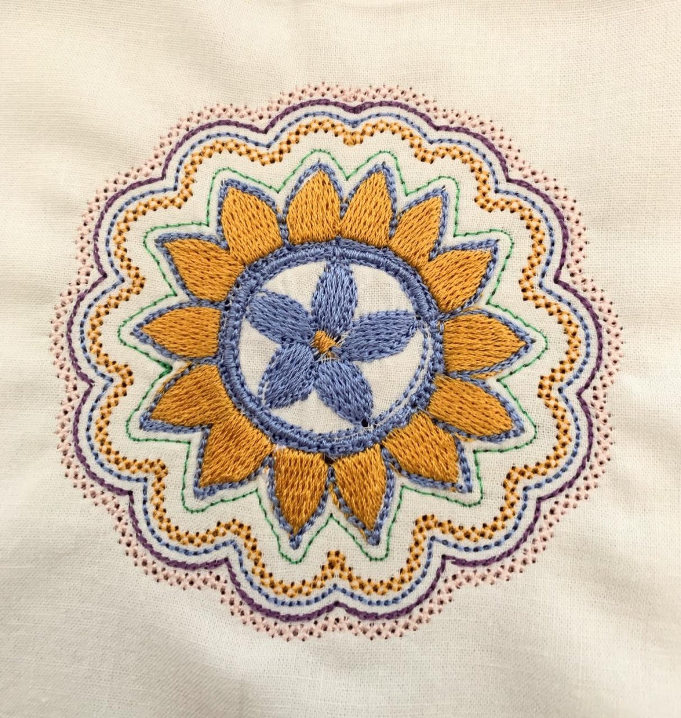 Rangoli Mandala Circle – Embroidered Art