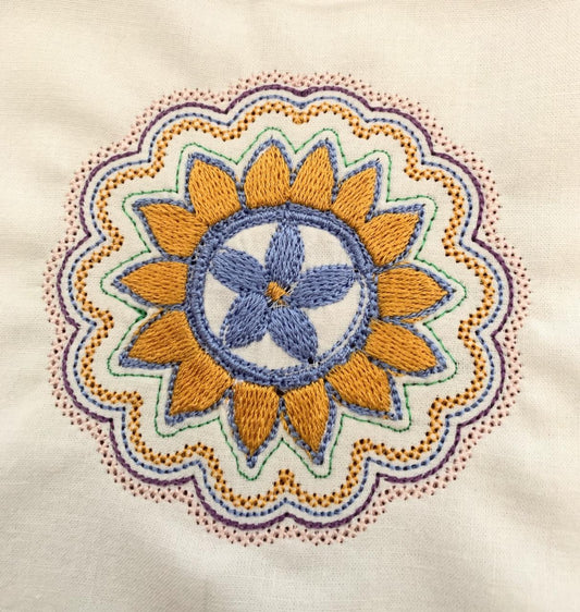Rangoli Mandala Circle – Embroidered Art